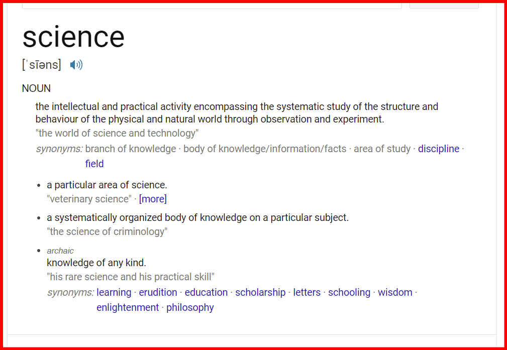 science definition